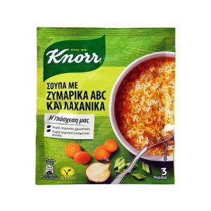 Knorr σούπα στιγμής με ζυμαρικά abc & λαχανικά - vegan (82g)