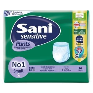 Sani Sensitive Pants Small No.1 Ελαστικό Εσώρουχο Ακράτειας 14τεμ